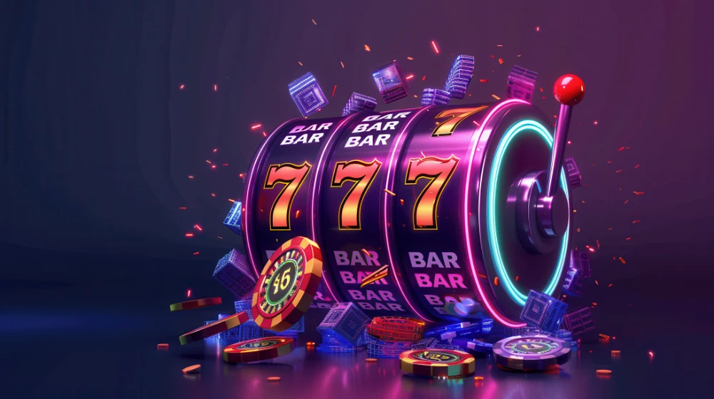 Big win slots 777 banner casino illustration